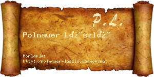 Polnauer László névjegykártya